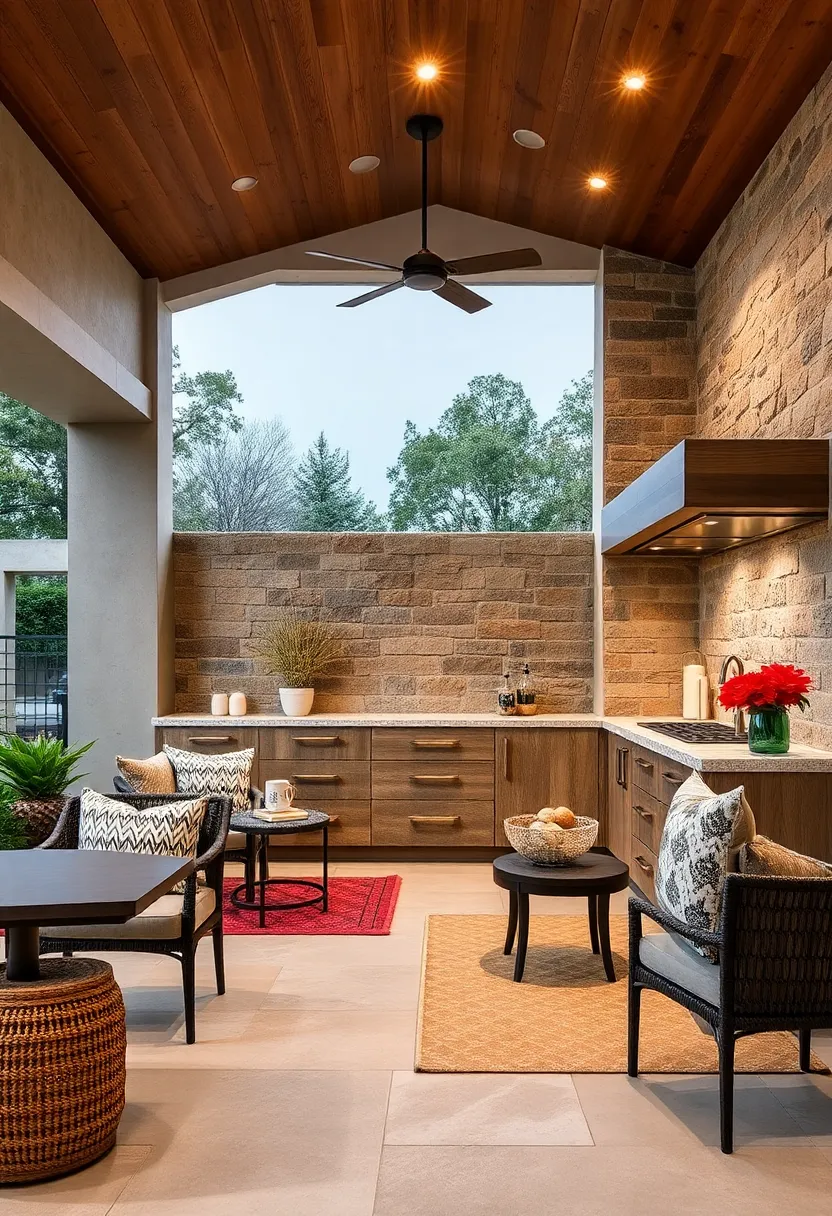 Multicolor​ Stone Veneer ⁤Cabinets: Dress up cabinet ⁢exteriors with multicolor stone veneer for a vibrant and earthy look