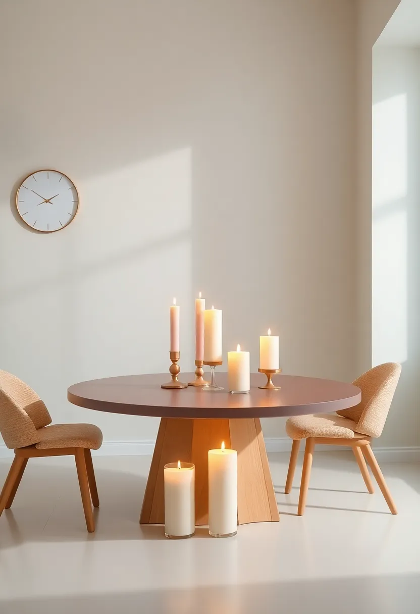 Creating ambiance: Using pastel Candles and holders for a Warm Dining Experience