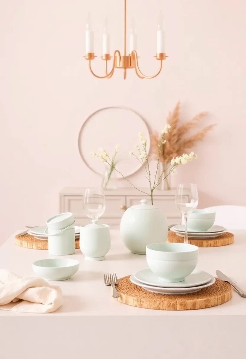 Pastel Tableware: Crafting Stylish Place Settings with Softly Colored Dishes and Glasses
