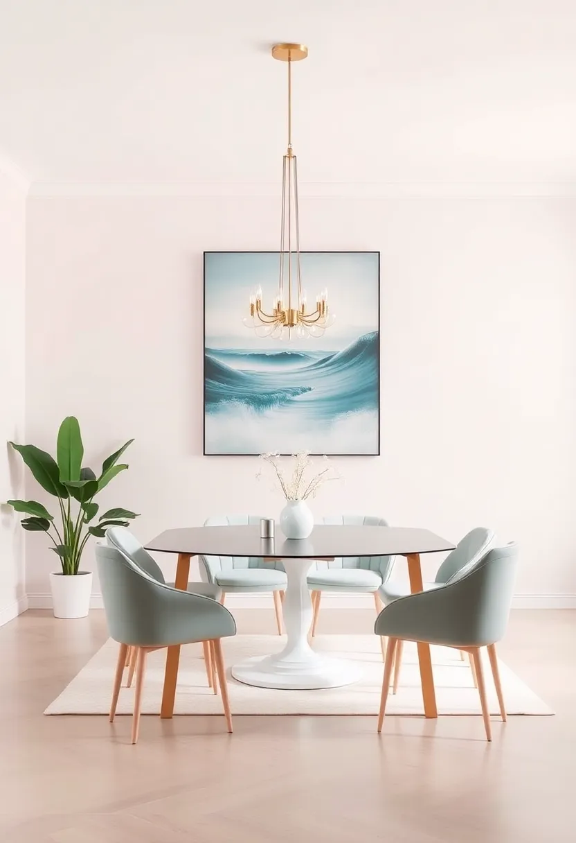 Statement Lighting: Selecting Pastel Fixtures to Illuminate Your Dining Space