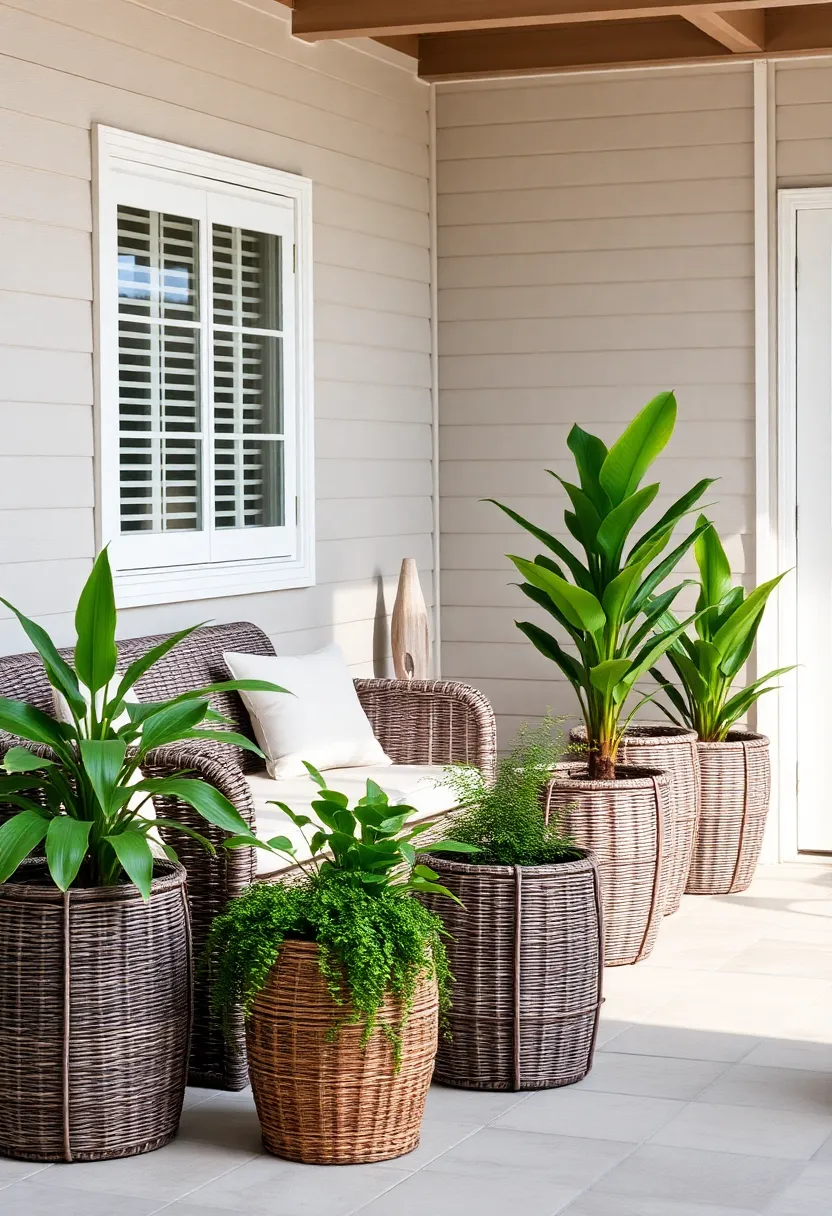 Beautifully Woven wicker Planters: Introduce‍ greenery to ‌your patio ‌with beautifully woven wicker planters that add a natural touch