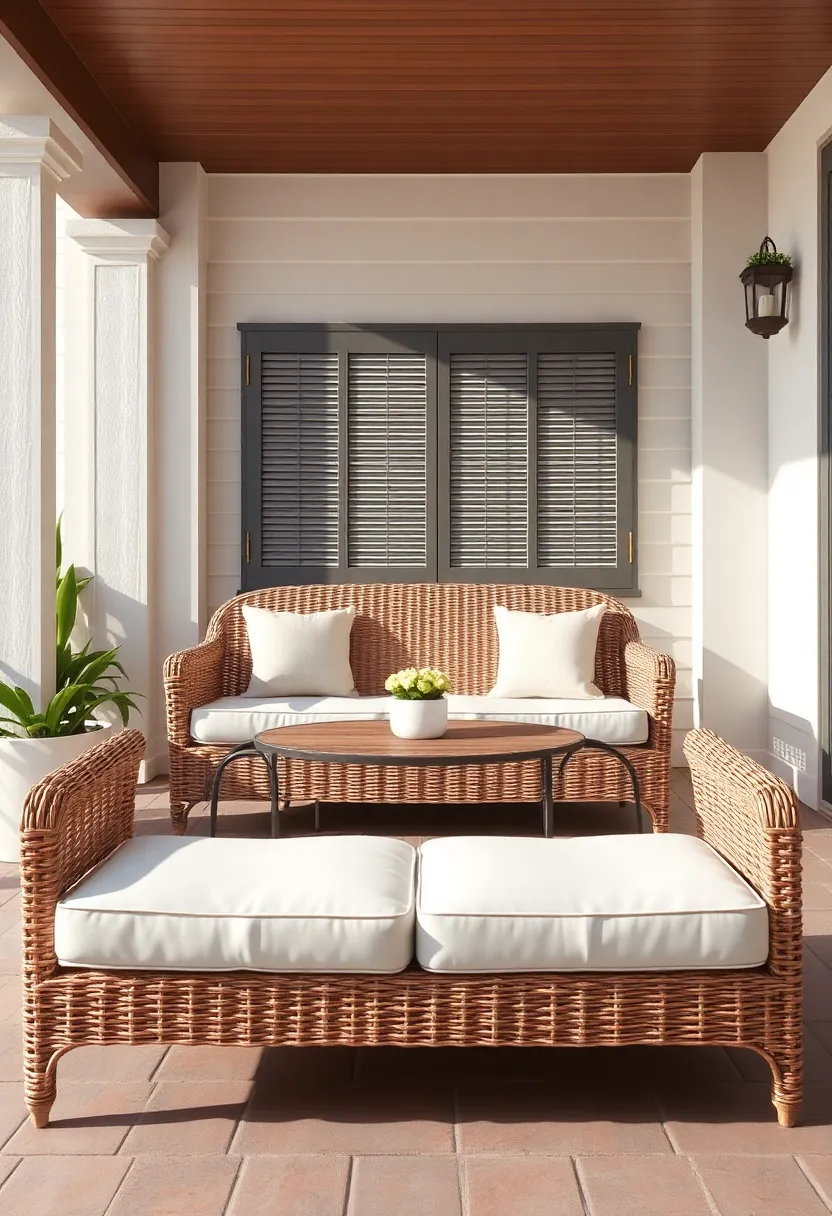 Classic⁢ Wicker⁤ Loveseat: Enjoy intimate ‌conversations ⁤on a classic wicker⁣ loveseat​ that radiates timeless charm while providing ample seating