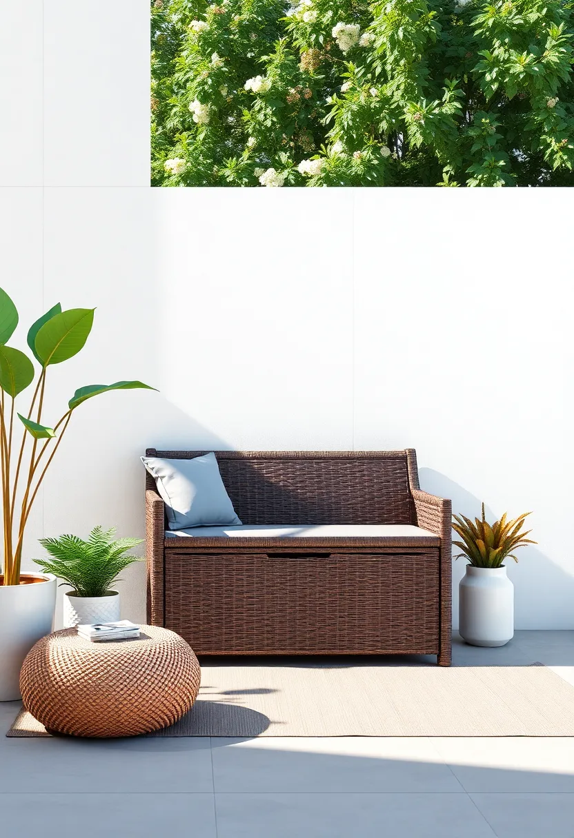 Functional Wicker ‍Storage Bench: ‍Keep ⁣your ‍outdoor essentials organized⁢ with ⁤a stylish ​wicker ‌storage bench that​ blends practicality and aesthetics