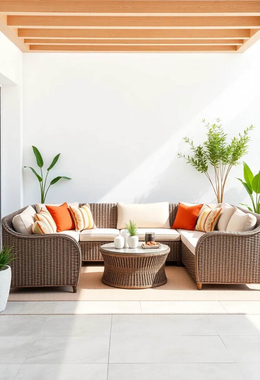 Modern Wicker Sectional Sofa: Transform‍ your patio into⁤ a cozy gathering spot with this spacious⁤ and contemporary sectional that encourages conversation