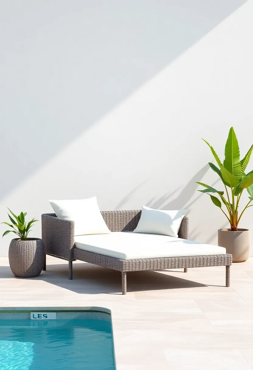 Sleek ‌wicker Sun Lounger: Catch⁢ some rays in ‌style⁤ on a ⁢sleek sun lounger,​ designed​ for ultimate relaxation and a chic ⁣outdoor⁣ look