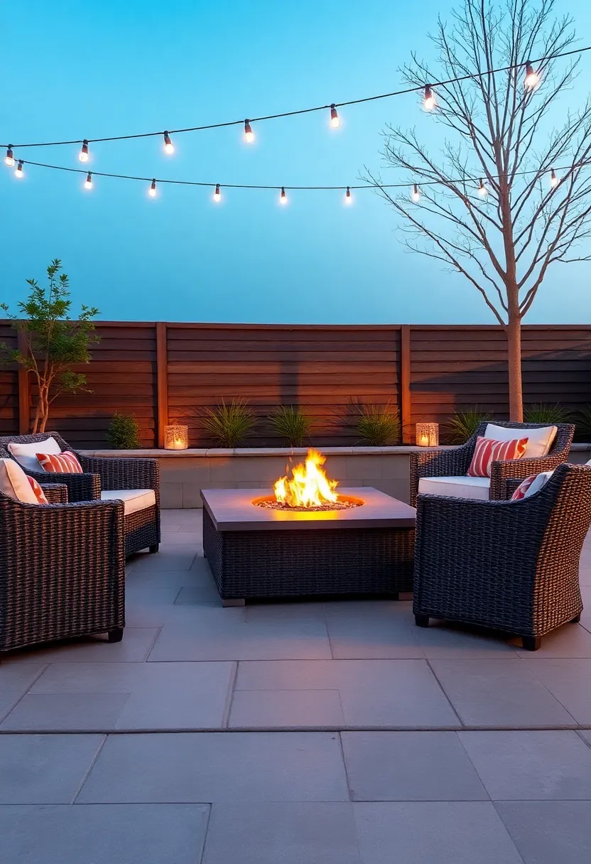 Sleek Wicker Fire⁣ Pit⁣ Table: Create a cozy atmosphere with a sleek wicker ⁢fire pit table that keeps you warm on chilly evenings