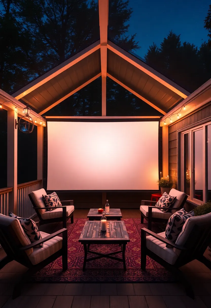 Family Movie Nights: Hang a projector screen for ​cozy⁤ movie nights outdoors, ⁢creating a cinematic experience under the stars with the safety of screened‍ enclosure