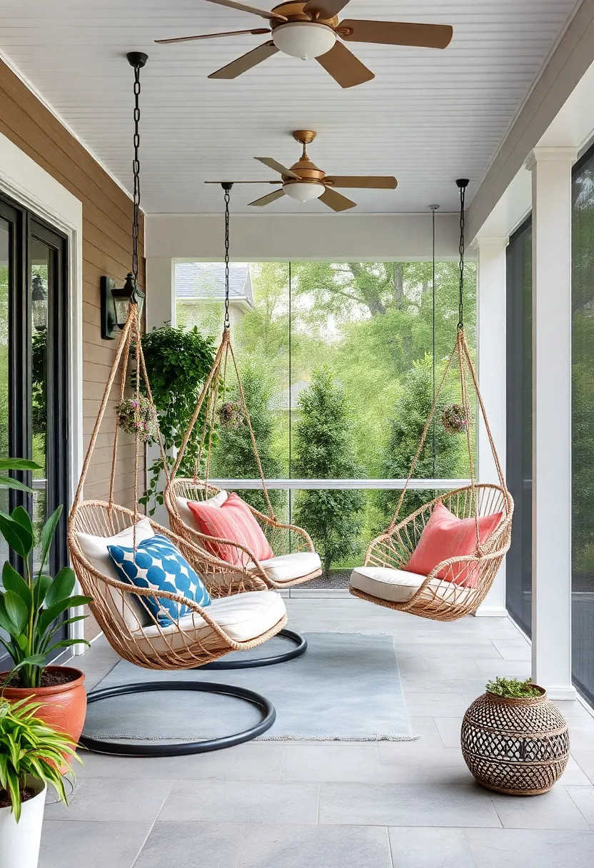 Hanging Chairs Haven: Invest in⁢ stylish hanging chairs or swings,offering a fun place ​to relax while swaying gently in the breeze