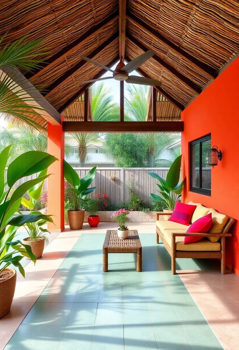 Tropical Retreat: Bring ⁢paradise to your backyard with vibrant colors, exotic plants,⁤ and⁢ a ⁢thatched roof, creating⁤ a serene resort-like atmosphere