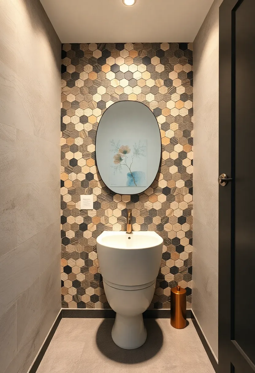 Swirling Hexagonal Mosaic: Hexagons arranged ⁣in swirling ⁢patterns convey movement and creativity