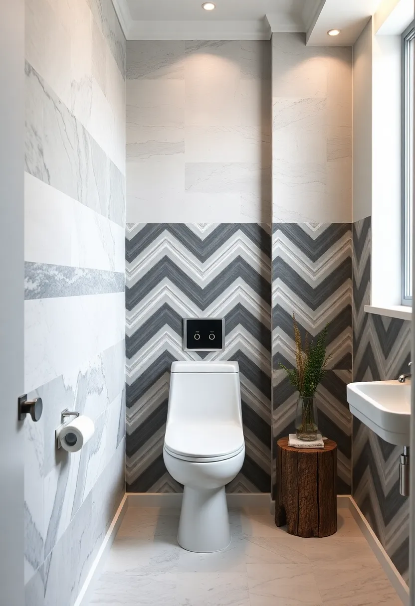 Monochrome Chevron Stripes:⁣ Classic ⁣zigzag lines in varying shades‍ of gray offer subtle⁣ texture and ‌depth