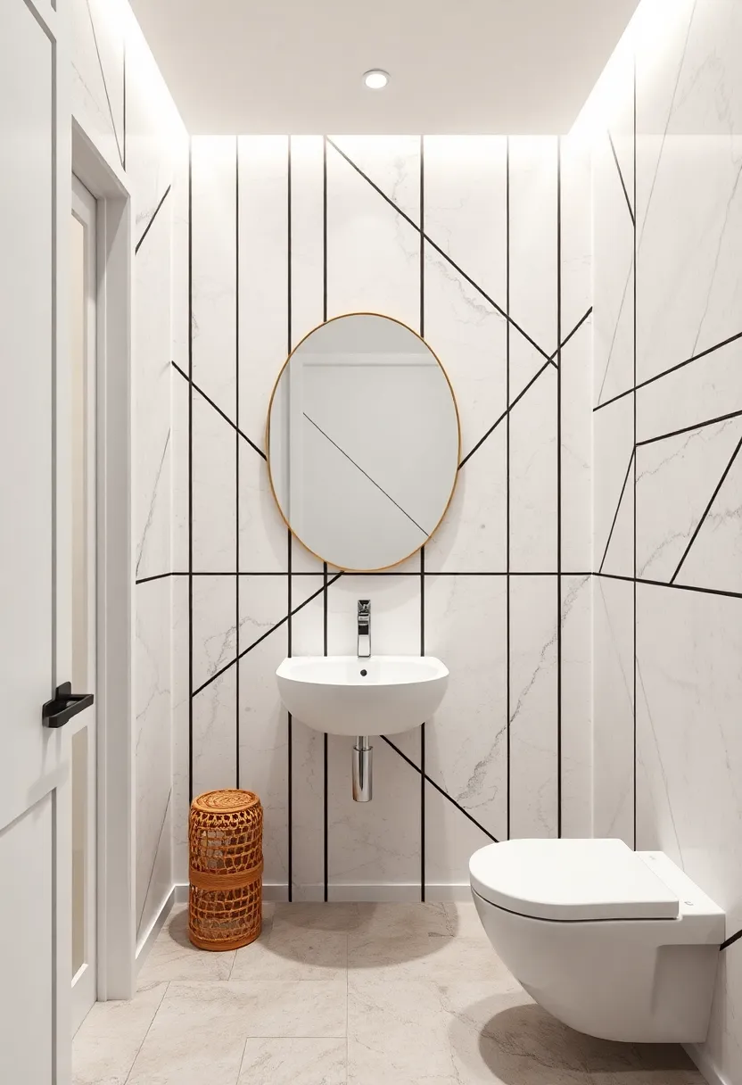 Intricate Black Lines on ⁤White⁤ Background: Detailed linear geometric ‍designs for a refined​ and intriguing focal ‌point