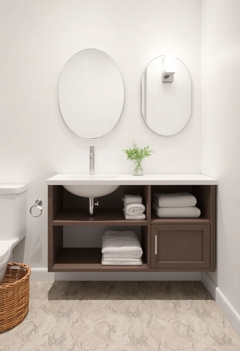 Dual-Function Fixtures: Look for sinks that combine basin space with built-in storage for a streamlined, functional solution