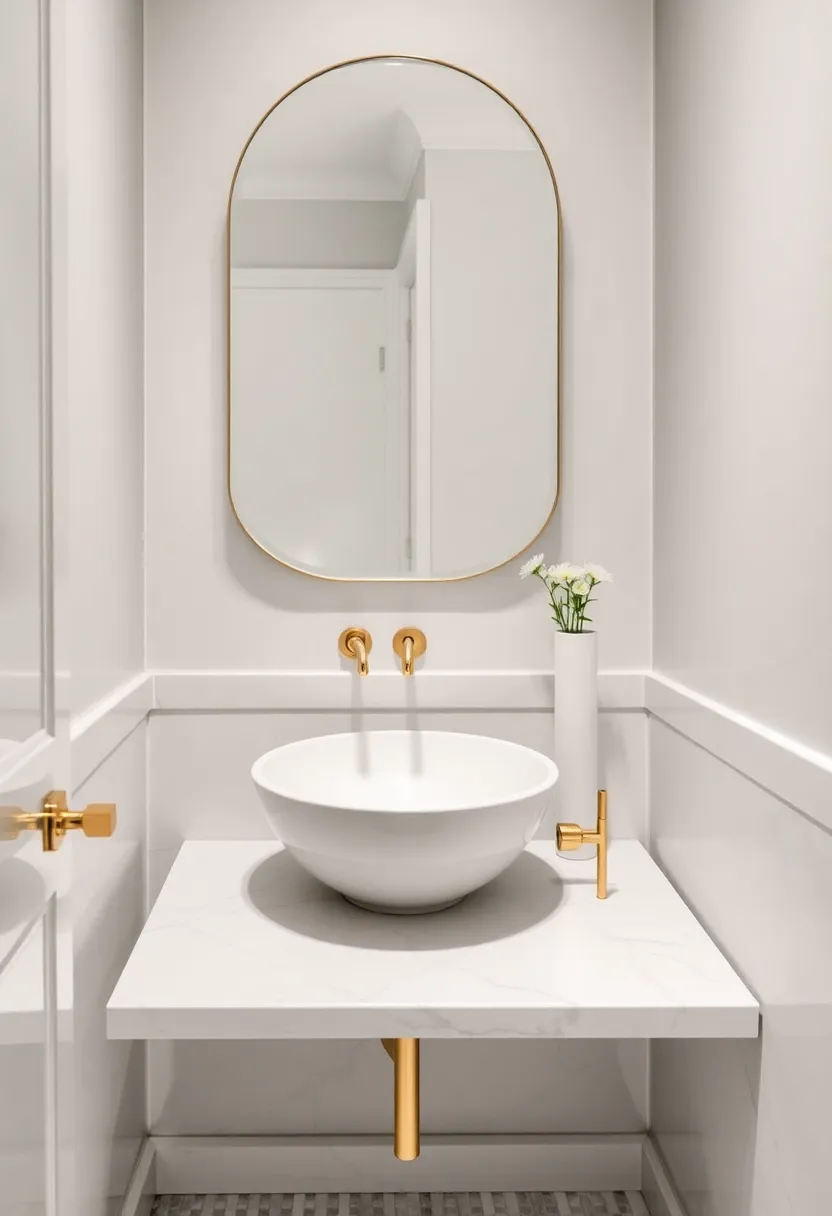 luxury touches: Utilize a basin with gold or brass fixtures that exude luxury and sophistication