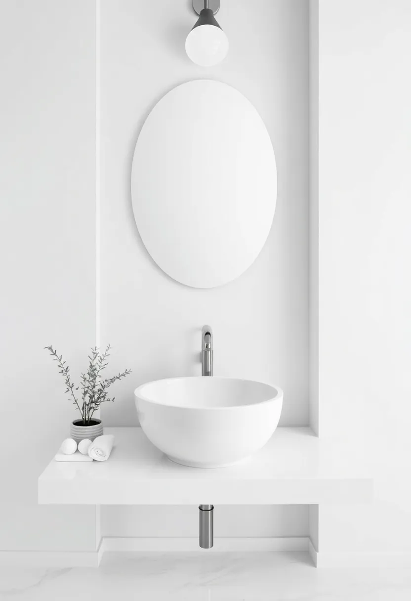 Monochrome Magic: Utilize a monochromatic color scheme to create a sophisticated, streamlined look in your powder room
