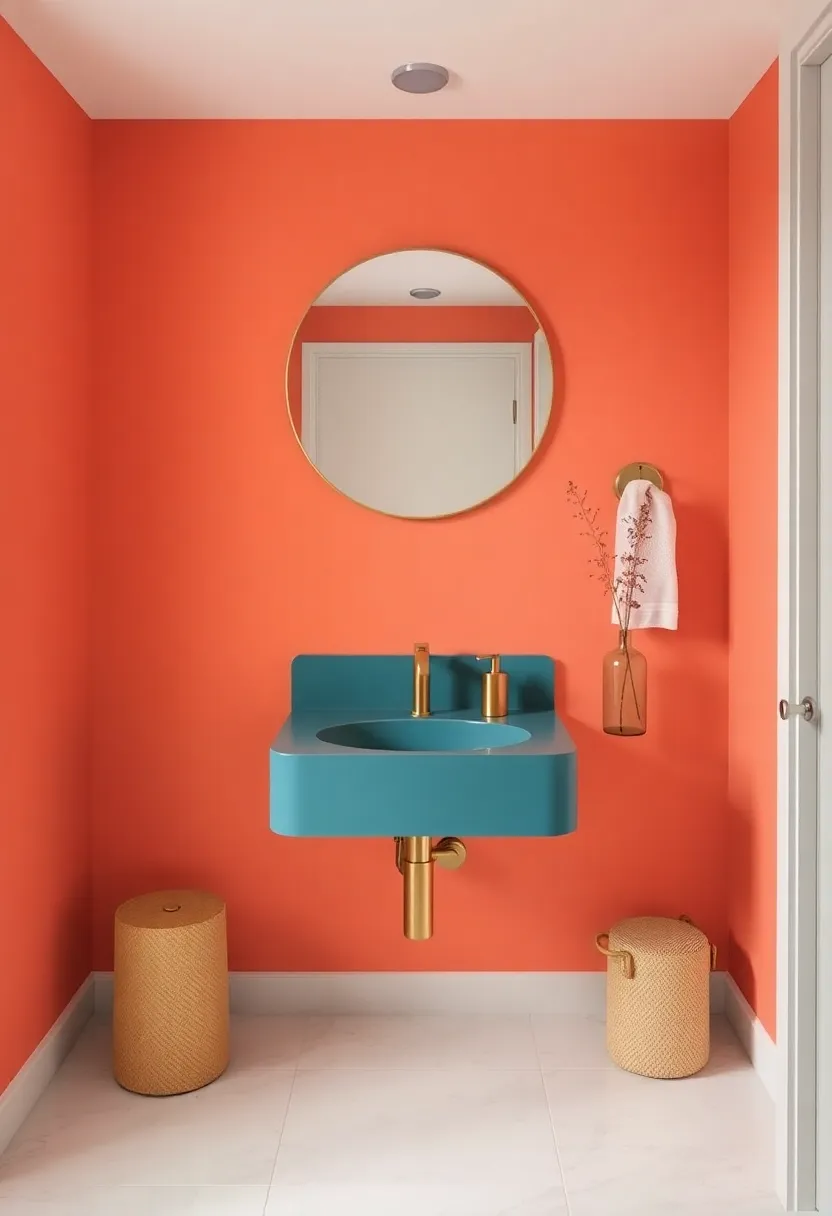 Statement Colors: Use bold, vibrant colors for your basin to make a striking statement in an otherwise neutral décor