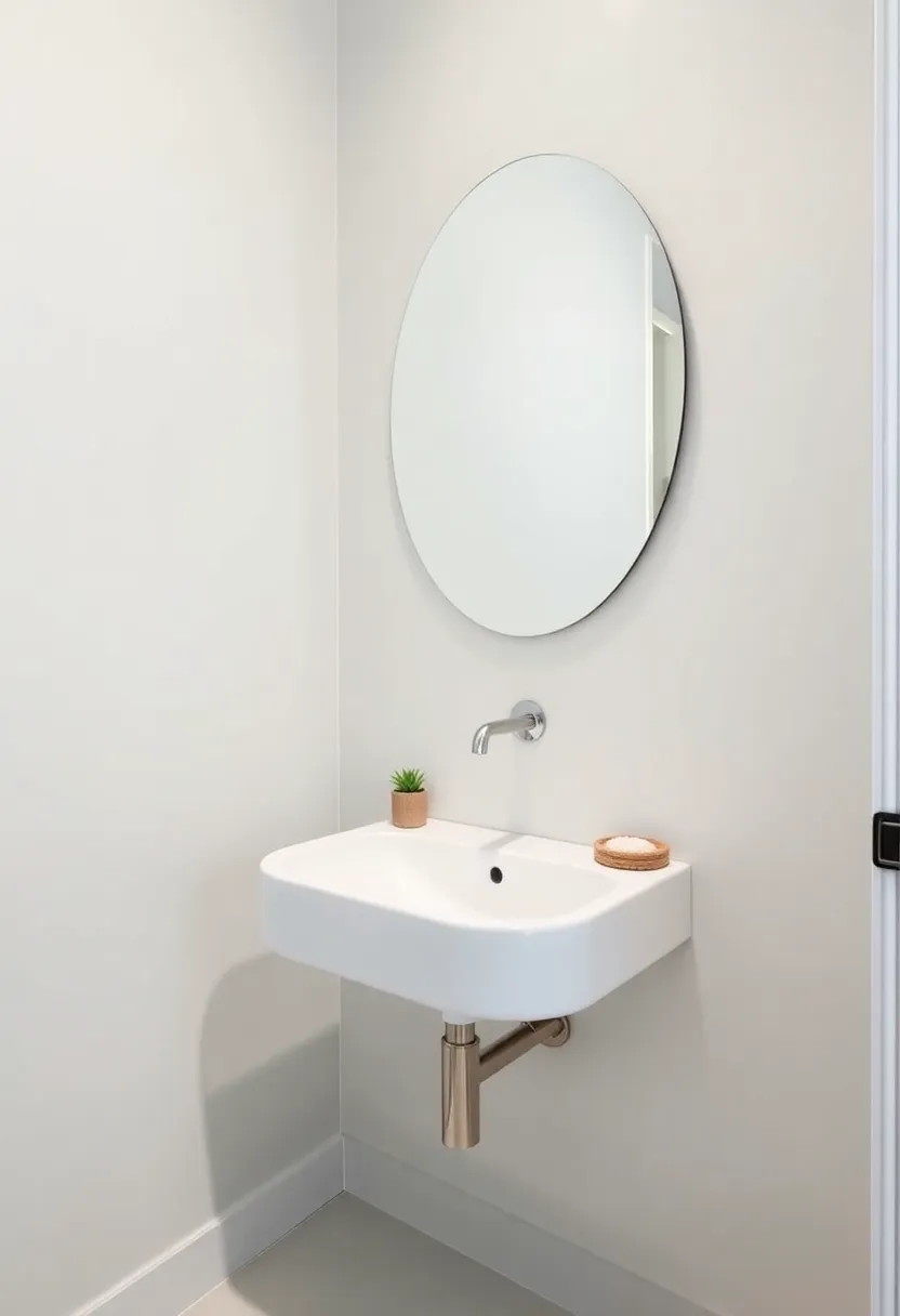 Wall-Mounted Sinks: Consider wall-mounted sinks that free up floor space and create a sleek,airy look