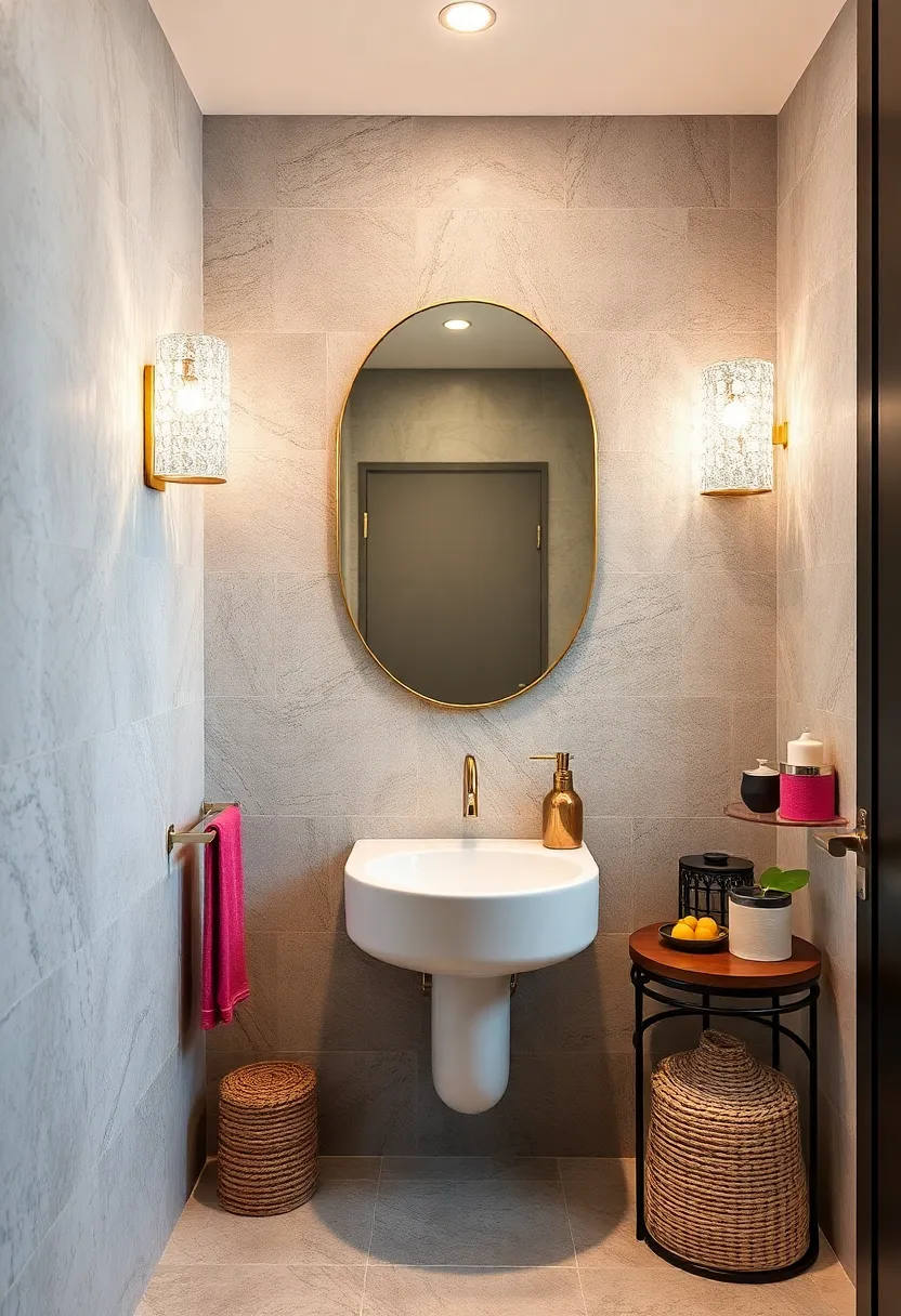 Crystal Prism Wall Light: Sparkling prisms refract light beautifully,turning your powder room into a chic,dazzling retreat