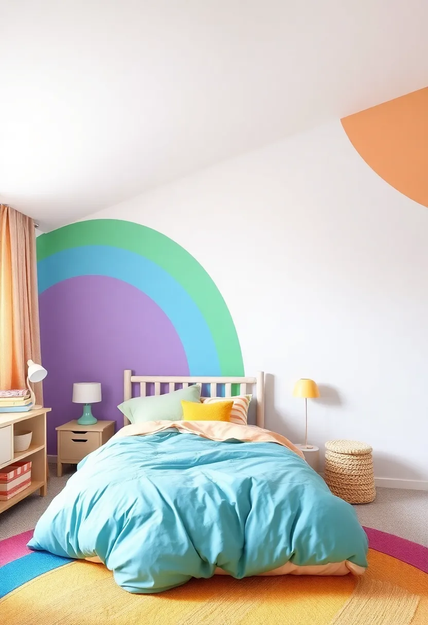 Transforming Walls into Dreamy Horizons ⁤in a Whimsical Rainbow Playroom
