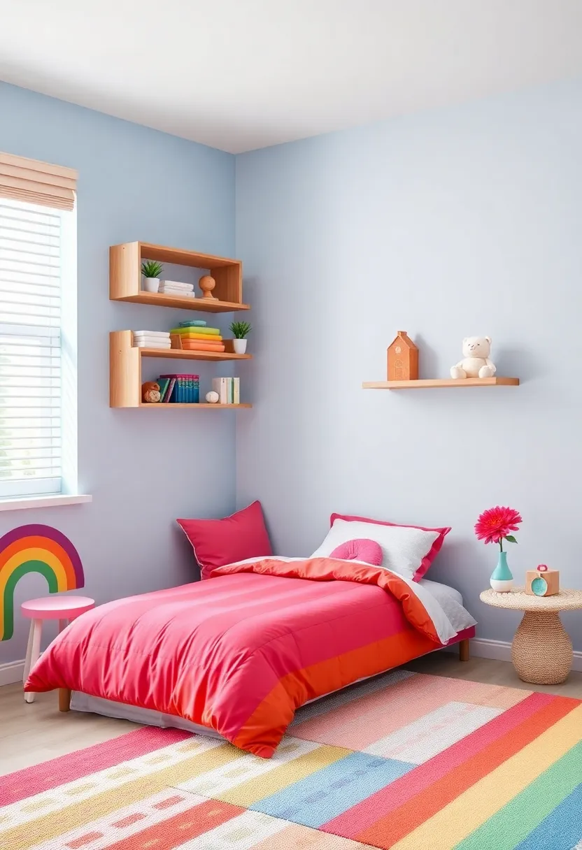 Floating Shelves⁢ That‍ Add⁣ Color and​ Charm to​ the Rainbow ⁢Room