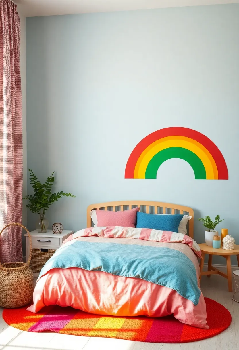 infusing ‍Natural Elements to Balance the Colorful Rainbow Theme