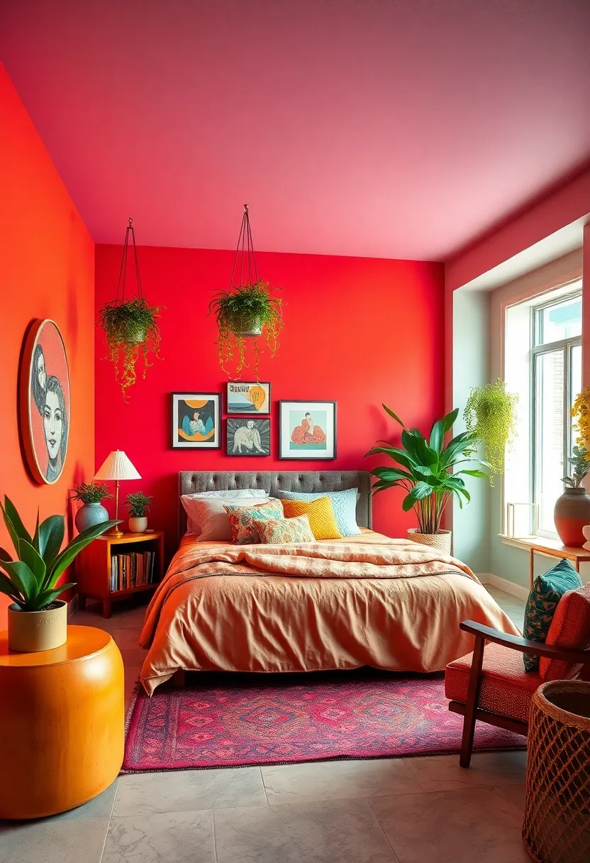 Using Hanging Planters with Trailing‌ Greenery to Soften and ⁤Modernize the Bold 70s ‌Color Scheme