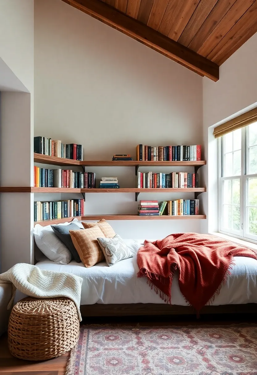 Built-In Bookshelves:⁢ Create a cozy reading nook with built-in ⁤bookshelves stocked with your‍ favorite ‍novels,​ adding character and⁢ a touch ⁢of ‍whimsy to your room