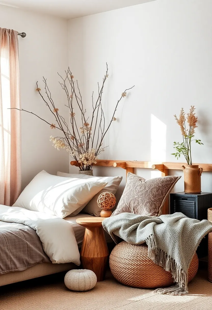Nature-Inspired Decor: Use potted plants, dried flowers, or ‍branches ‌to ⁢bring a touch of nature indoors and⁤ enhance the earthy ⁣vibe⁤ of your rustic ⁣bedroom