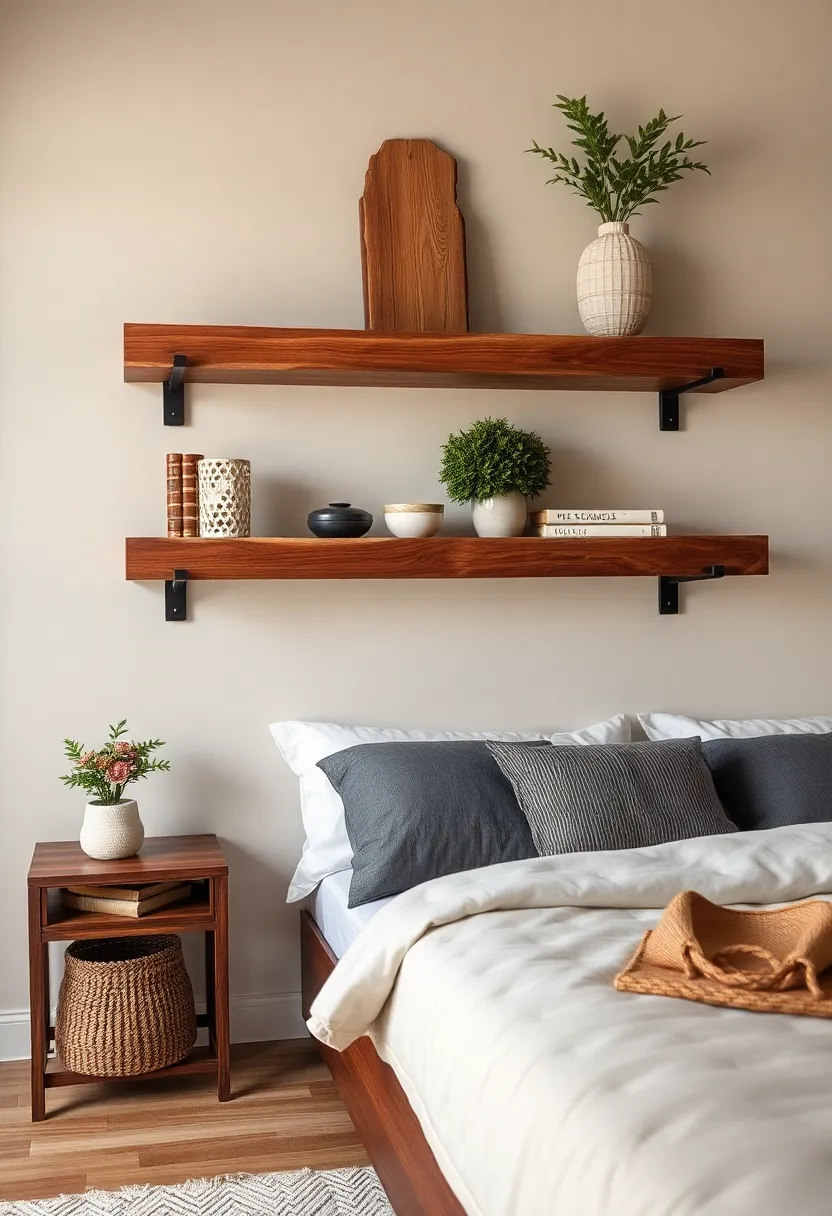Repurposed ‌Wood Accents: Incorporate‍ reclaimed wood ⁤shelves⁣ or⁣ nightstands⁣ to bring a charming, eco-friendly element⁣ to your bedroom decor