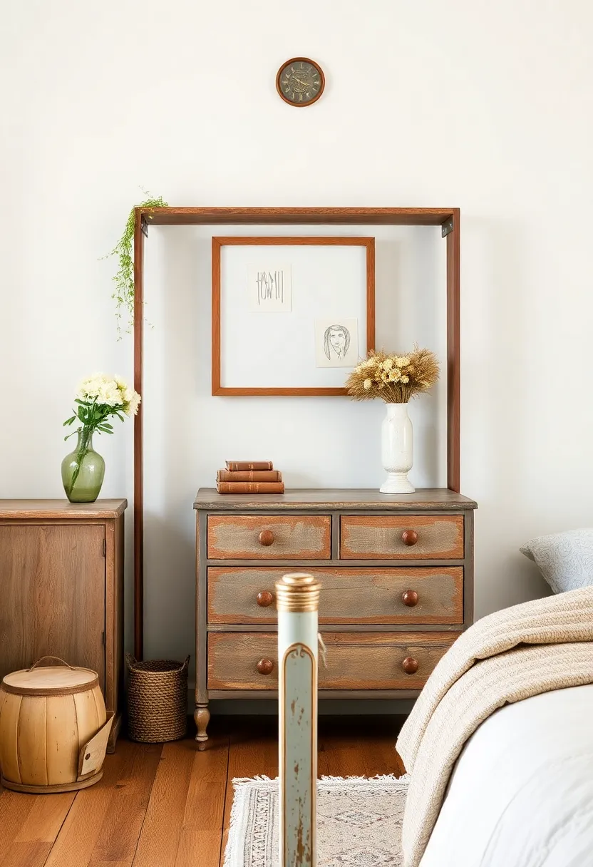 Vintage Furniture Finds: ​Scout local thrift stores and flea⁢ markets⁢ for unique vintage pieces, like a weathered dresser or a rustic ​bed ⁣frame, ⁤that tell a⁢ story