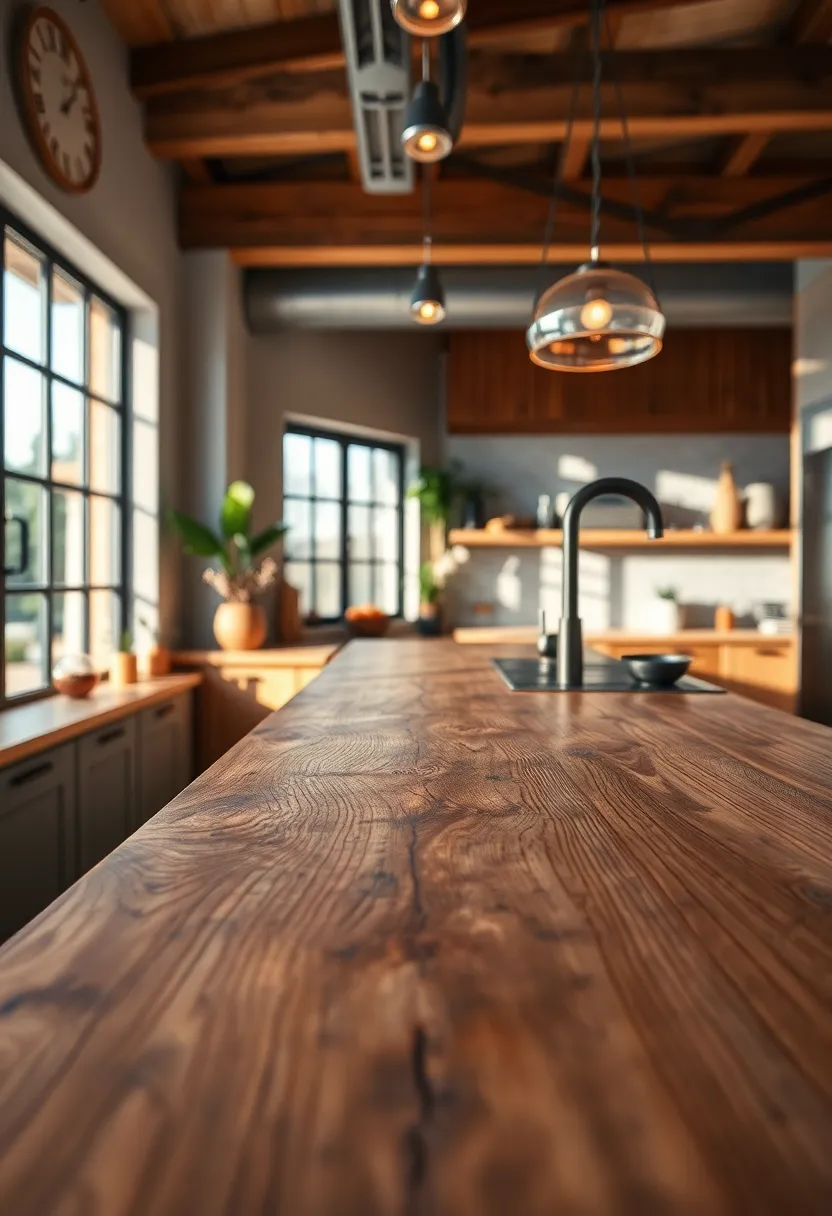 Close-Up of Weathered Wood Grain Patterns Enhancing the Texture and Character of⁢ a handmade Rustic Countertop