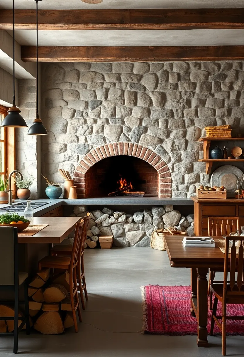 Stacked ‍Firewood ‌by a ‌Brick hearth Oven Adding Rustic Warmth and⁤ an Invitation to Gather ​and ‌Cook ‍Together