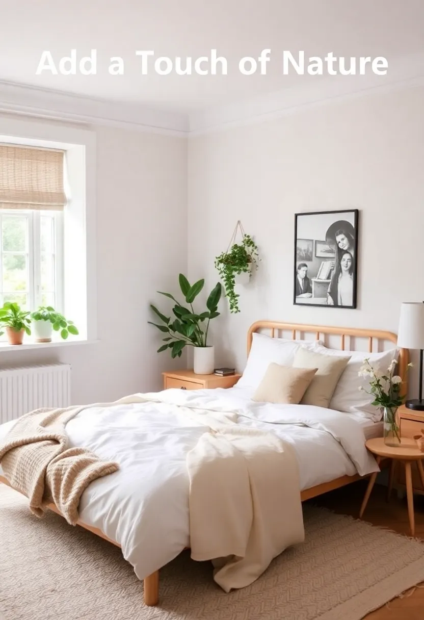 Add a Touch of Nature: incorporate houseplants or fresh flowers to enhance tranquility and bring a natural element indoors