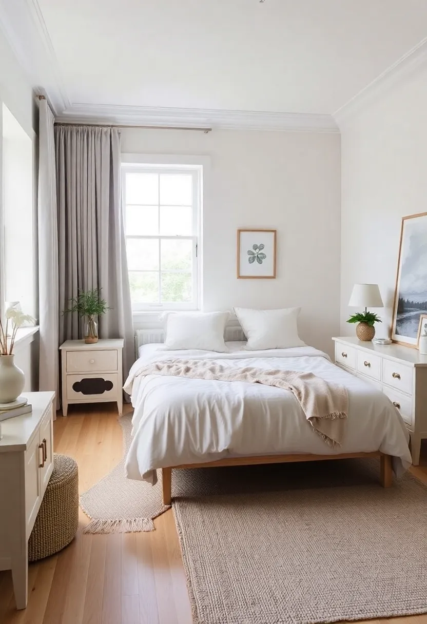 Choose Simple Prints: Use subtle designs or patterns for textiles that complement the serene theme without overwhelming the senses