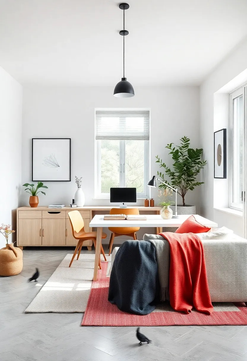 Monochrome Scandinavian Workspaces Focusing on Shape and Texture to Inspire Calm Productivity