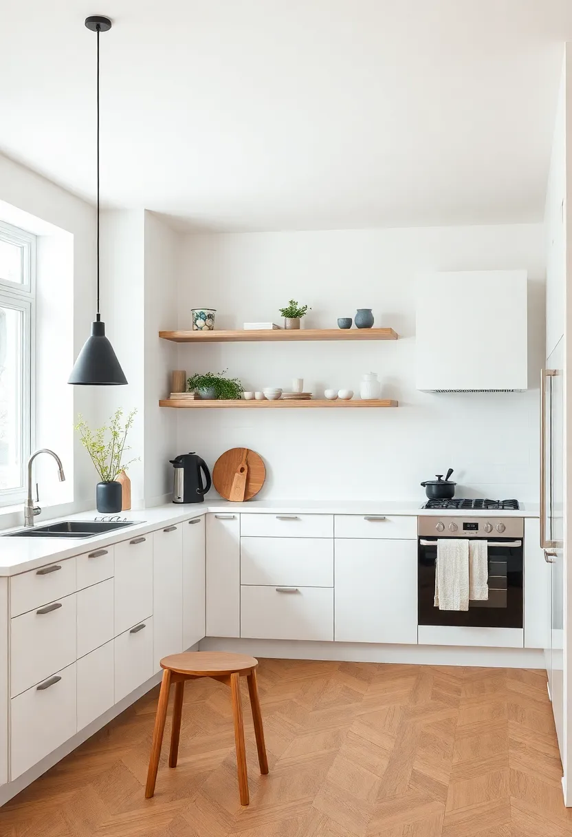 Cohesive Design ​Elements in Minimalist Scandinavian Kitchens