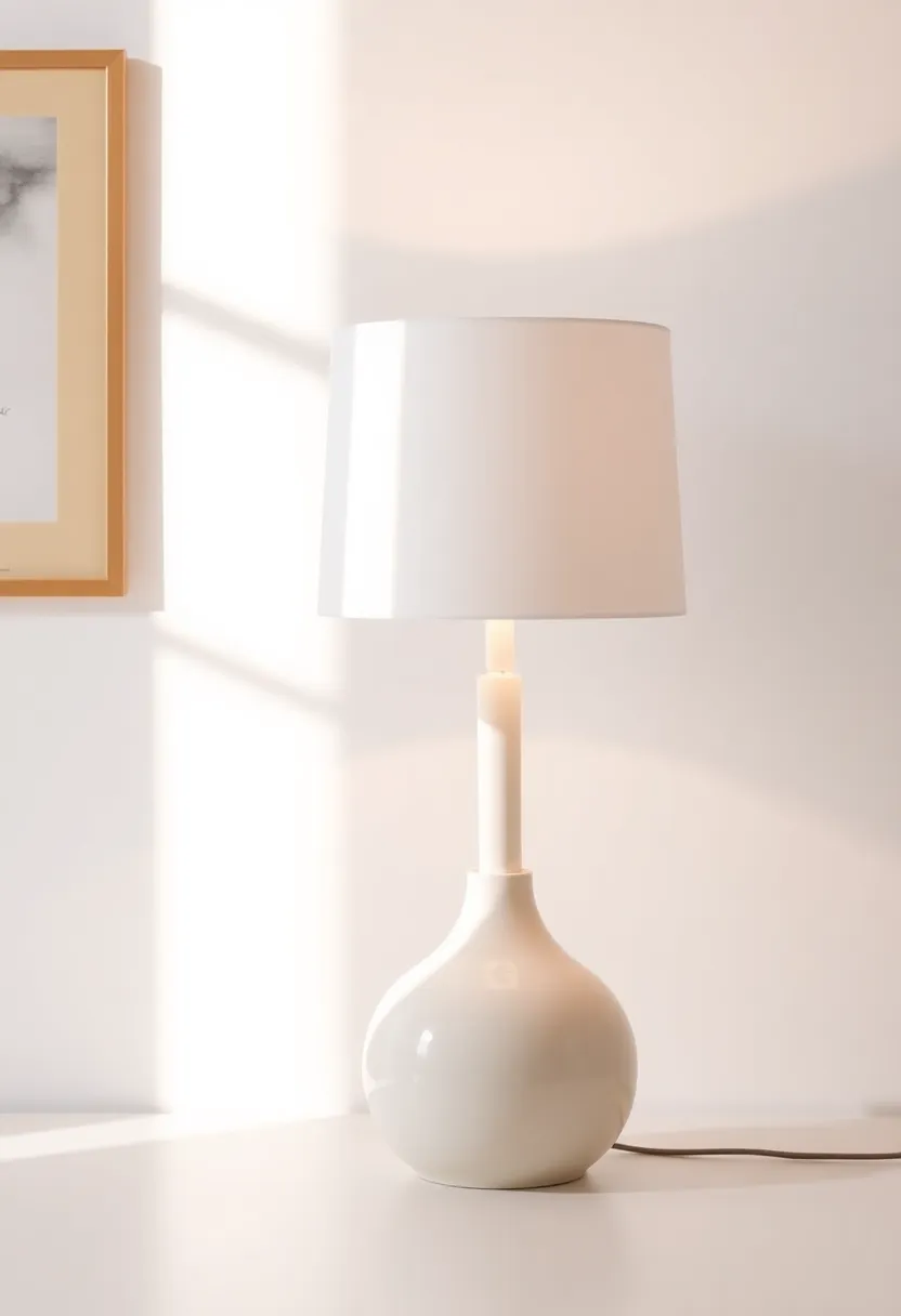 Hay’s CANDLELIGHT table Lamp: Blending modernity and tradition, this elegant lamp mimics the soft glow of candlelight, while its ceramic base ensures a clean look