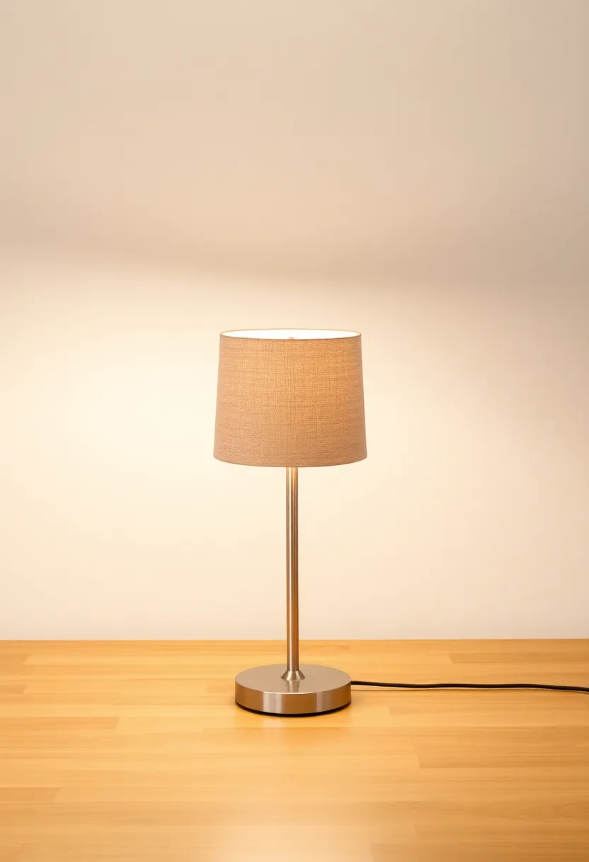 By Rydens’ SAMLING Table Lamp: With a sleek metal body and a fabric shade,this lamp exudes modern elegance,perfect for minimalistic home offices