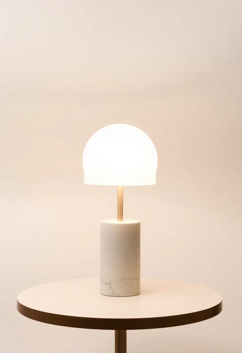 GUBI’s Base Table Lamp: Perfectly balancing functionality and striking form, this base lamp features a marble base that grounds its elegant design, making it timelessly chic