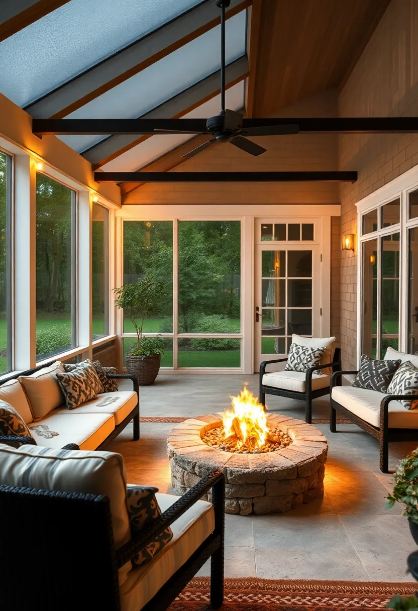 Fire⁤ Pit or Chiminea with soft ‍Surrounding Lights‌ to Enhance‍ the ​Hearth