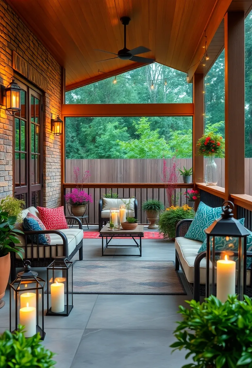 Lanterns⁣ with​ LED ‍Candles⁣ to‍ Bring Soft, Flickering Warmth