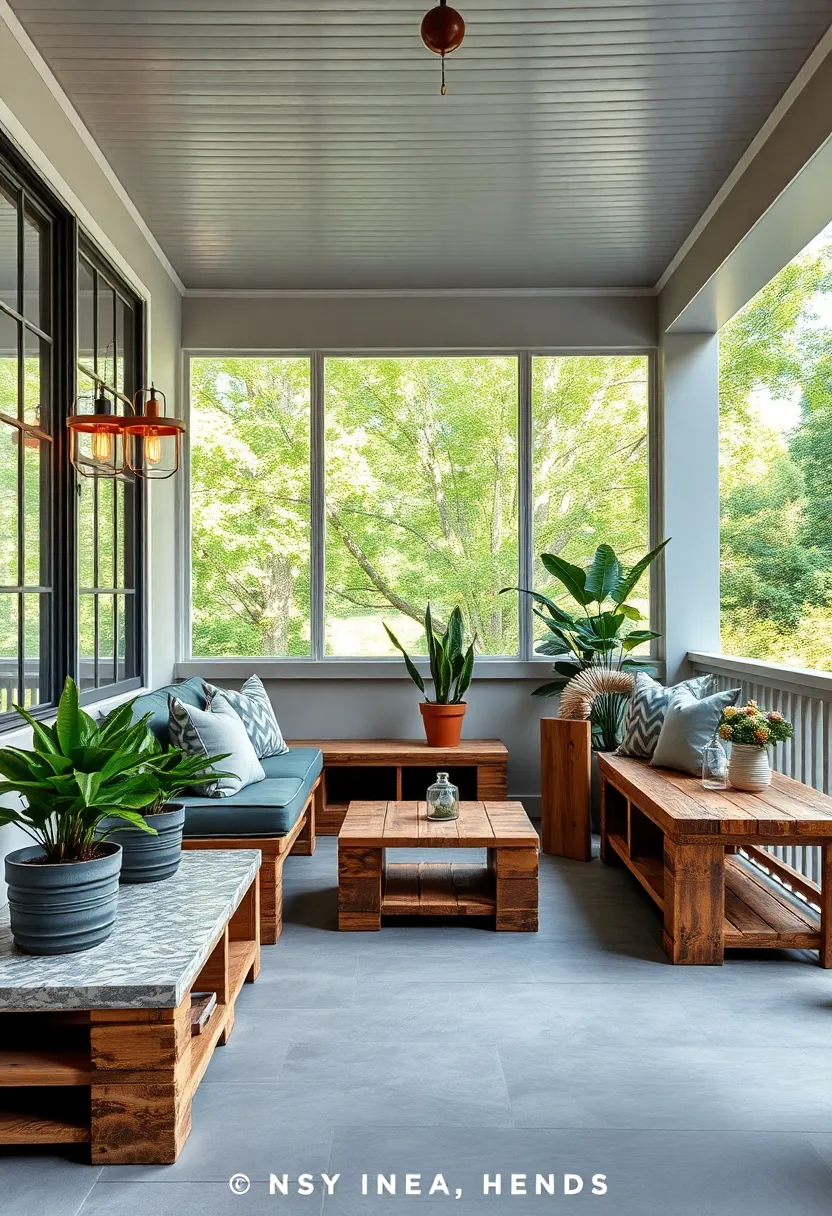 Rustic Pallet Benches ⁤with Hidden‌ Cubbyholes