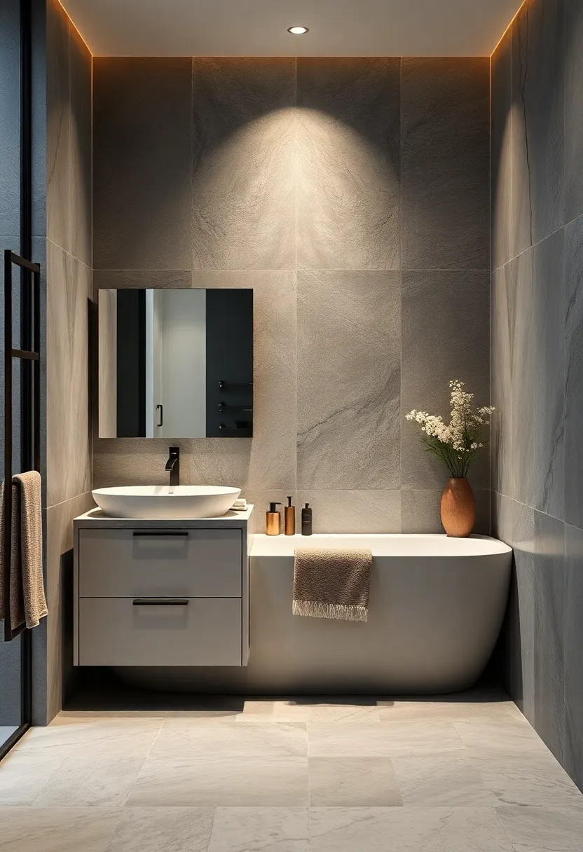 Compact Vanity Units That Enhance Usability Without Overcrowding Around a Bathroom Tub