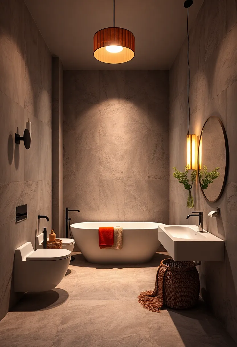 Luxury Lighting Fixtures Casting ⁤a ⁣soothing Glow Over⁢ Small Bathrooms with Elegant‍ Tubs
