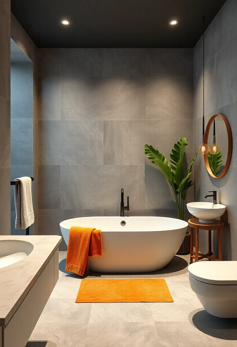 Organic Shapes and lines in Bathroom ⁤Decor That Complement Tub Spaces⁢ Neatly Within Small Areas