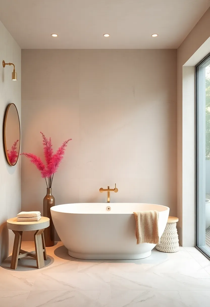 Soft Pastel Tones Bringing Tranquility ​and Style to Petite Bathroom Spaces with​ a ⁢Tub