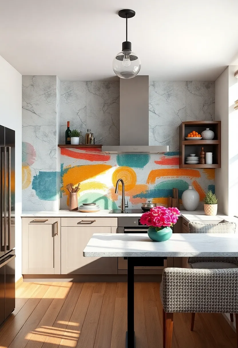 Abstract Brushstroke Patterns Creating Expressive and Stylish Visual Narratives in Small Areas