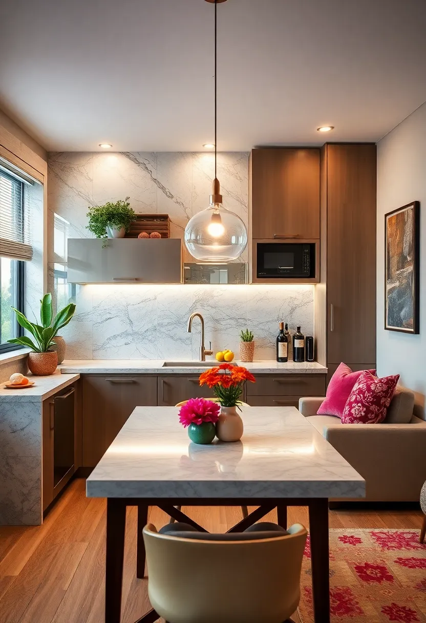 Mirrored Backsplash Panels Expanding Visual Dimensions While Adding Sleek Sophistication