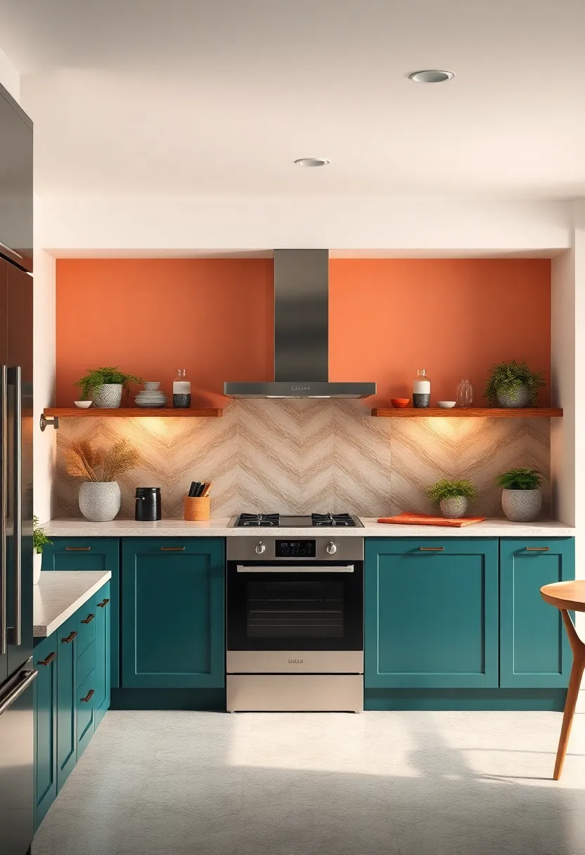 Soft Gradient Color Transitions Blending Seamlessly for Sophisticated Kitchen Backdrops