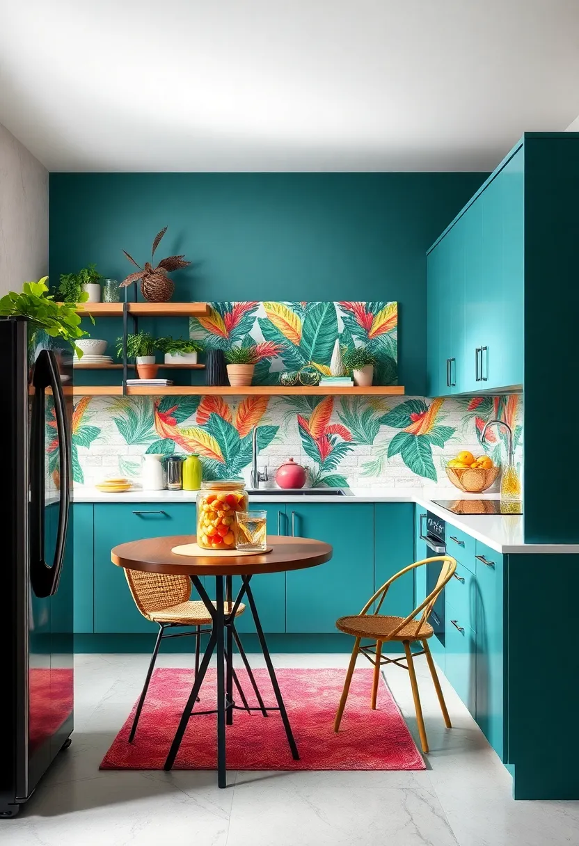 Vivid Tropical Prints Energizing small Spaces with Lively Colors and Playful Designs